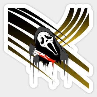 Scream VI  (Scream 6)  ghostface ghost face scary horror movie graphic design by ironpalette Sticker